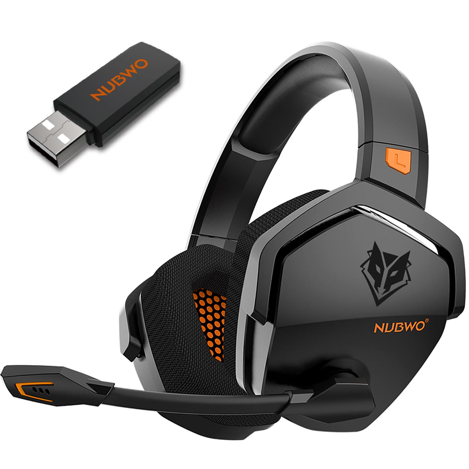 NUBWO G06 Kabelloses Gaming-Headset für PS5, PS4, PC, Laptop, Geräuschunterdrückung, Over-Ear-Kopfhörer mit Mikrofon