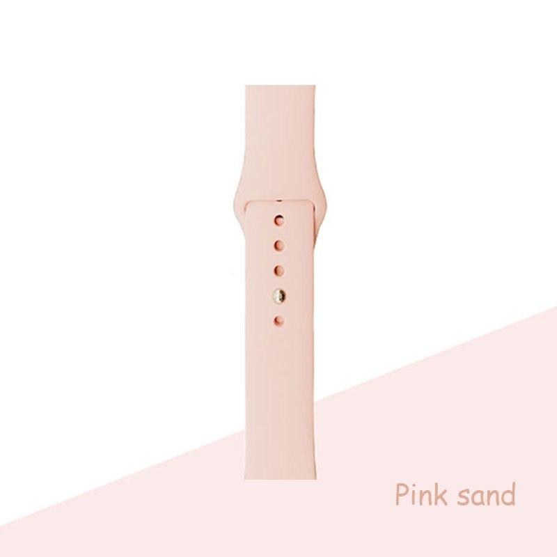 Silikonarmband für Apple Watch Armband 44 mm 40 mm 38 mm 42 mm Armband für Apple Watch Band Correa für Iwatch Series7 6 Se 5 4 3 38 40mm ML beige