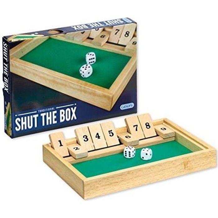 Brettspiele - GIBSONS - Traditionelles Shut the Box - 2 Spieler oder mehr - Indoor - Ab 8 Jahren