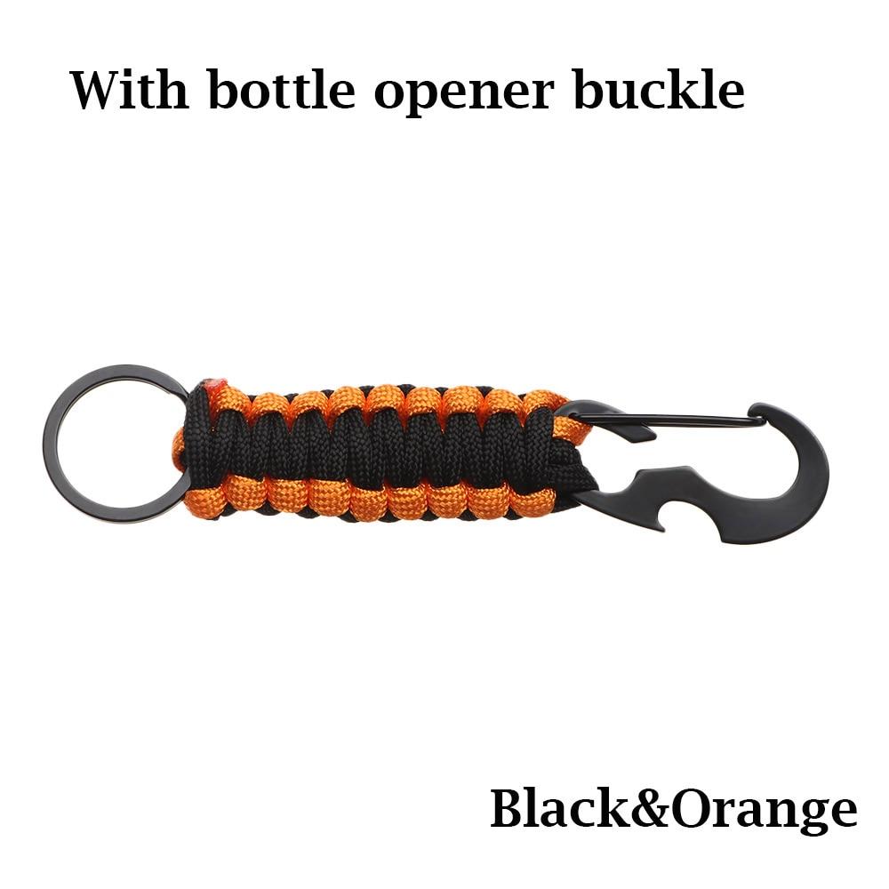 Outdoor Schlüsselanhänger Ring Camping Karabiner Militär Paracord Schnur Seil Camping Survival Kit Notfall Knoten Flaschenöffner Werkzeuge