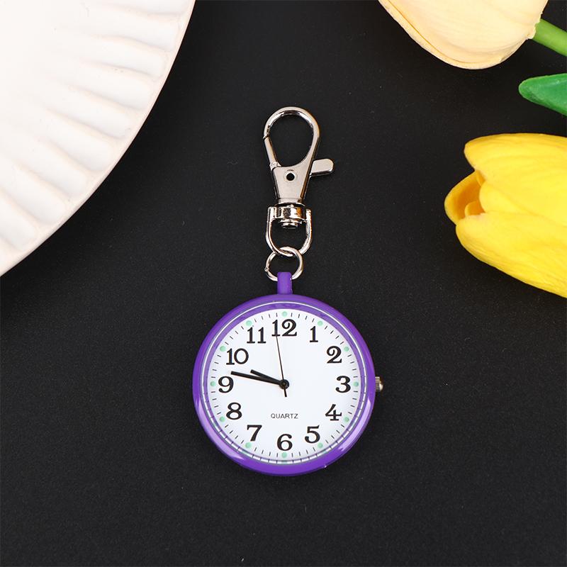 Taschenuhren, Krankenschwester-Taschenuhr, Schlüsselanhänger, Arzt, medizinische Vintage-Uhr, Geschenk violett