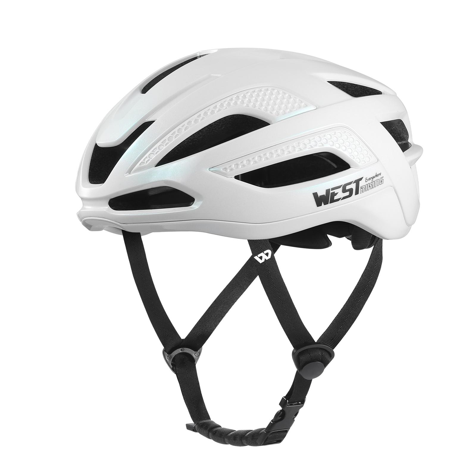 Atmungsaktiver Reithelm Fahrradhelm Ultraleichter integrierter Fahrradhelm Sicherheitskappen Bicyclie weiß