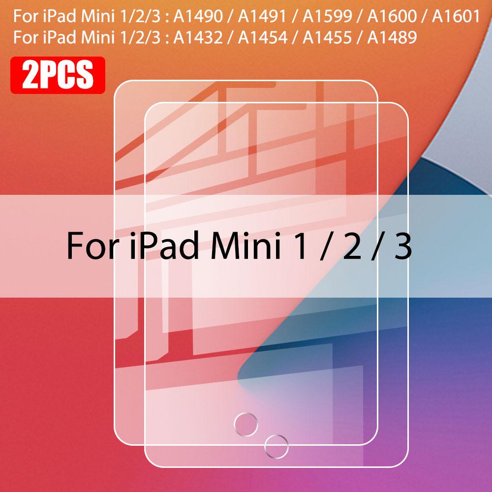 2 Stück gehärtetes Glas Displayschutzfolie für Apple Ipad Air 5 4 2022 Pro 11 2018 9,7 Zoll Ipad 10.2 6. 5. Generation gehärteter Film 2pcs*For ipad Mini 1 2 3 transparent