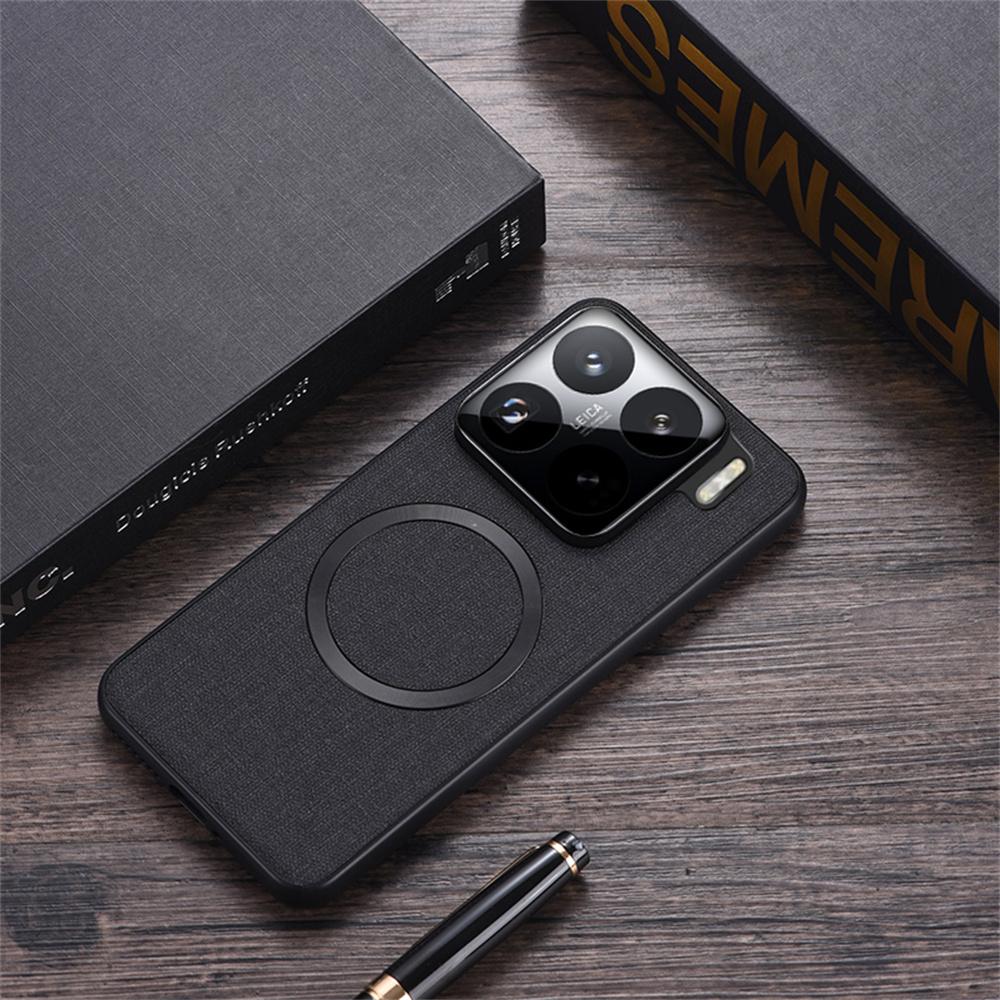 Für Für Xiaomi 14T Pro Bekleidungsdesign Harte PC-Hülle, Stoßfeste PU-Leder-Hartschalenhülle Mit Magnet Für Xiaomi Mi 1T Pro For Xiaomi 14T Pro