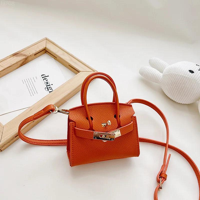 Kinder Umhängetasche Mutter Kinder Taschen für Mädchen süße Taschen Schultasche Mode Handtasche Brieftasche one size orange