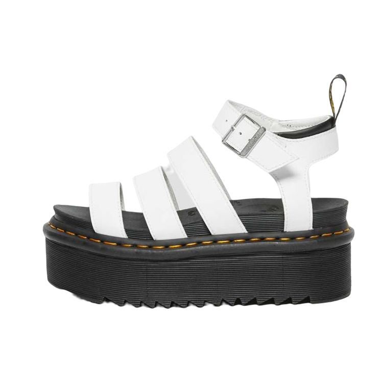 DR. Martens Mode Leder Dicke Sohle Sandalen Damen Sandalen Weiß 27296100 38