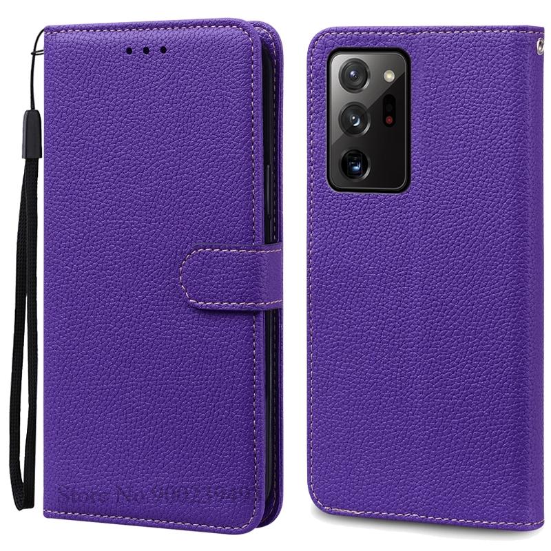 Note20 Note 20 Ultra Hülle Für Samsung Galaxy Note 20 Hülle Leder Flip Brieftasche Hülle Für Samsung Galaxy Note 20 Ultra Hülle Abdeckungen Galaxy Note 20 Ultra dunkelviolette
