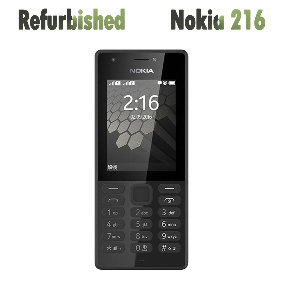 Generalüberholtes Nokia Original Nokia 216 Mobiltelefon mit 2 SIM No charger schwarz