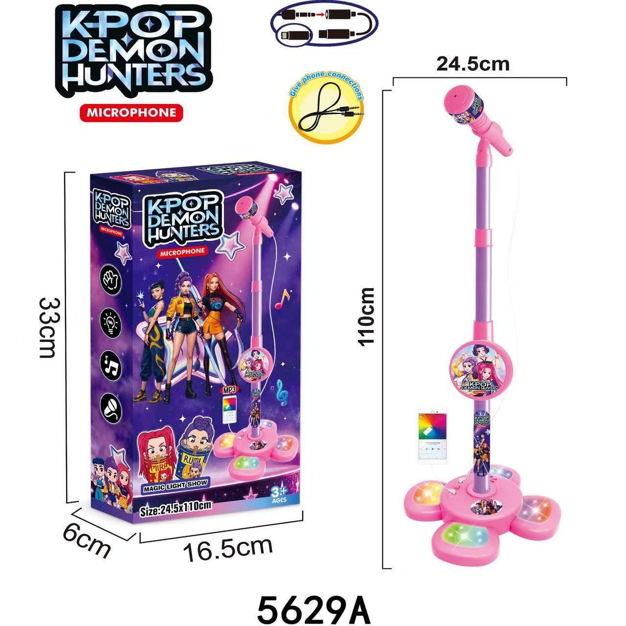 Cartoon Anime Kpop Girlgroup Musik Mikrofon Kinderspielzeug mit Lichtern Gesangsfunktion rosa