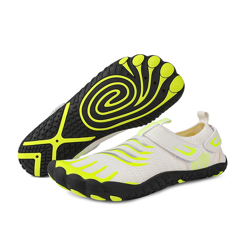 Unisex Barfuß Wasserschuhe Männer Fünf Finger Aqua Schuhe Frauen Drainage Strand Sport Schwimmen Sandalen Schnell Trocknend Tauchen Wandern Waten Turnschuhe Fitness Schuhe 36 weiß