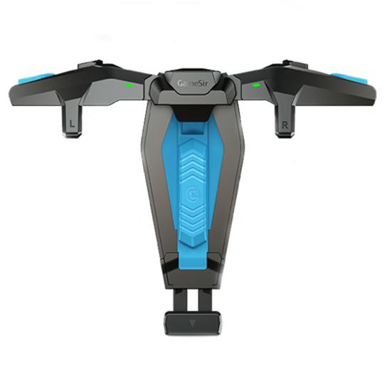 1 Satz Handy-Spielgriff Gamepad Joystick Trigger Taste Faltbarer Plug and Play Hilfs-Gaming-Controller für iOS für Android-Handy schwarz