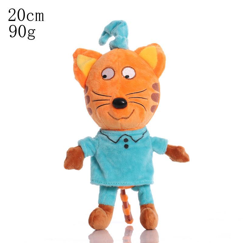 Anime Drei kleine Kätzchen Tpnkota Plüschtier Russischer Cartoon Tri Kota Kotekitty Keks Pudding Süßigkeit Stofftier Katze Fan Geschenk orange