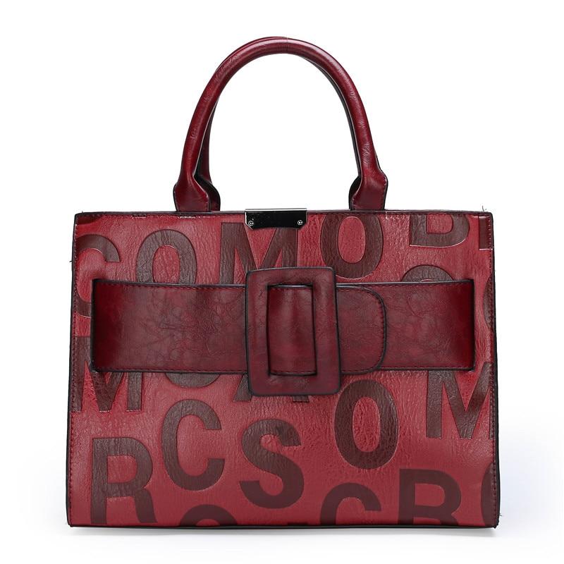 Neue PU-Leder-Handtaschen, modische Damen-Schulter-Kuriertaschen, Einkaufstasche, Luxus-Marken-Handtaschen, Designer-Taschen für Frauen 32cm x 14cm x 23cm rot