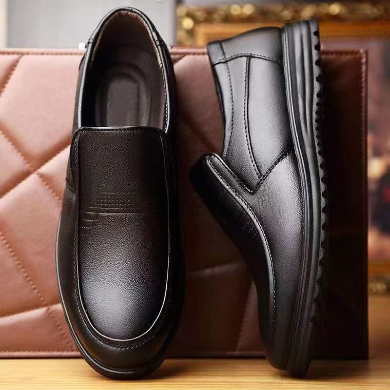 Lederschuhe Herren Formelle Kleidung Freizeitschuhe Weiche Sohle Atmungsaktive Herrenschuhe Mittleres und Älteres Alter Herrenschuhe 44