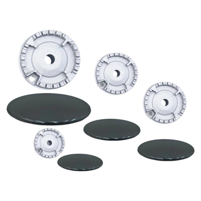Gasbrenner Krone Flammenkappe Set Hohe Leistung Kocher Deckel Gasherd Brenner Kappen Gasherd Zubehör Langlebig white