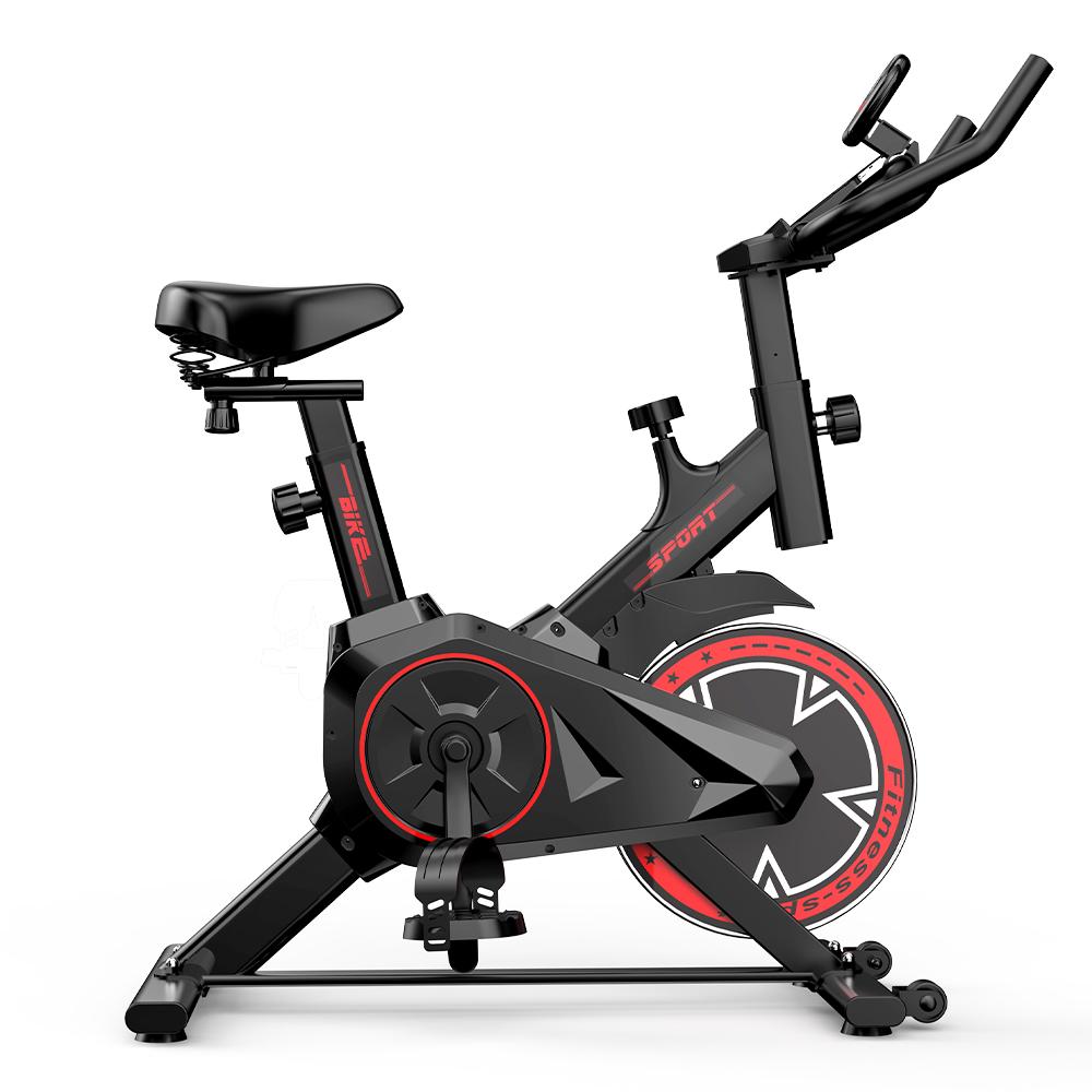 Formill QK101 Indoor Heimtrainer Riemenantrieb Fitnessrad Verstellbarer Sitz & Lenker LCD-Display Heim-Cardio-Trainingsrad