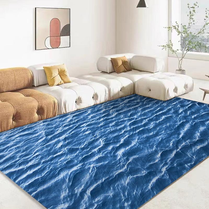 3D Ozean Meerwasser Teppich Meer Teppich für Wohnzimmer Teppiche Heim Bodendekor Wohnzimmer Kinderspielmatten Dekoration Hotel Lounge Matte 40x60cm (16x24in)