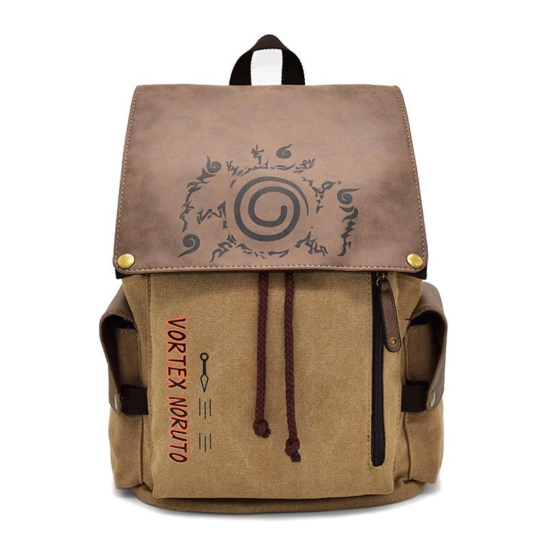 Anime-Rucksack zum Angriff auf den riesigen One Piece Naruto, der den Schüler umgibt, lässige Canvas-Schultasche 1pcs