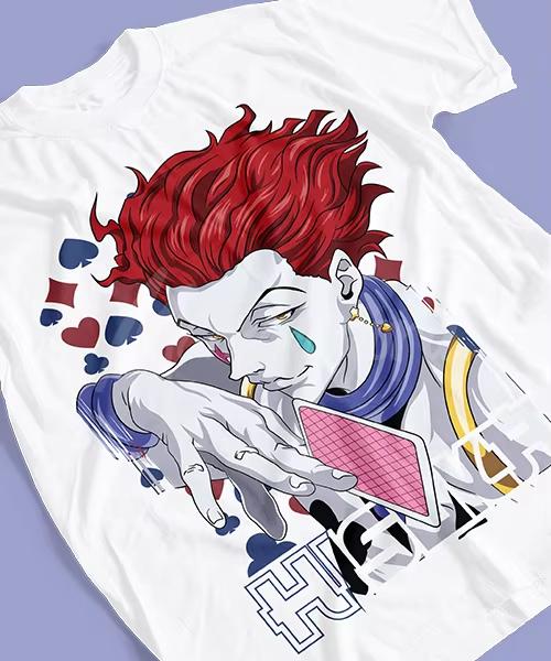 Anime Hisoka Morow Bedrucktes T-Shirt Unisex und Damen T-Shirt Unisex Top Sport T-Shirt Unisex T-Shirt Sommer T-Shirt 2XL