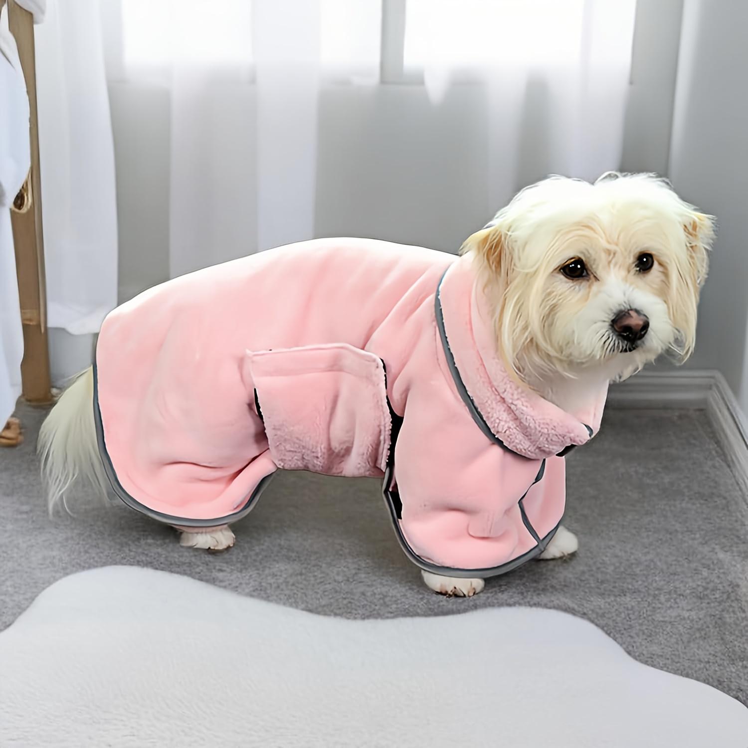 1 Stück saugfähiges Badetuch für Hunde, kühlender saugfähiger Bademantel für Haustiere, Badetuch zur Haustierreinigung, Waschtuch für Hunde und Haustiere XS gray