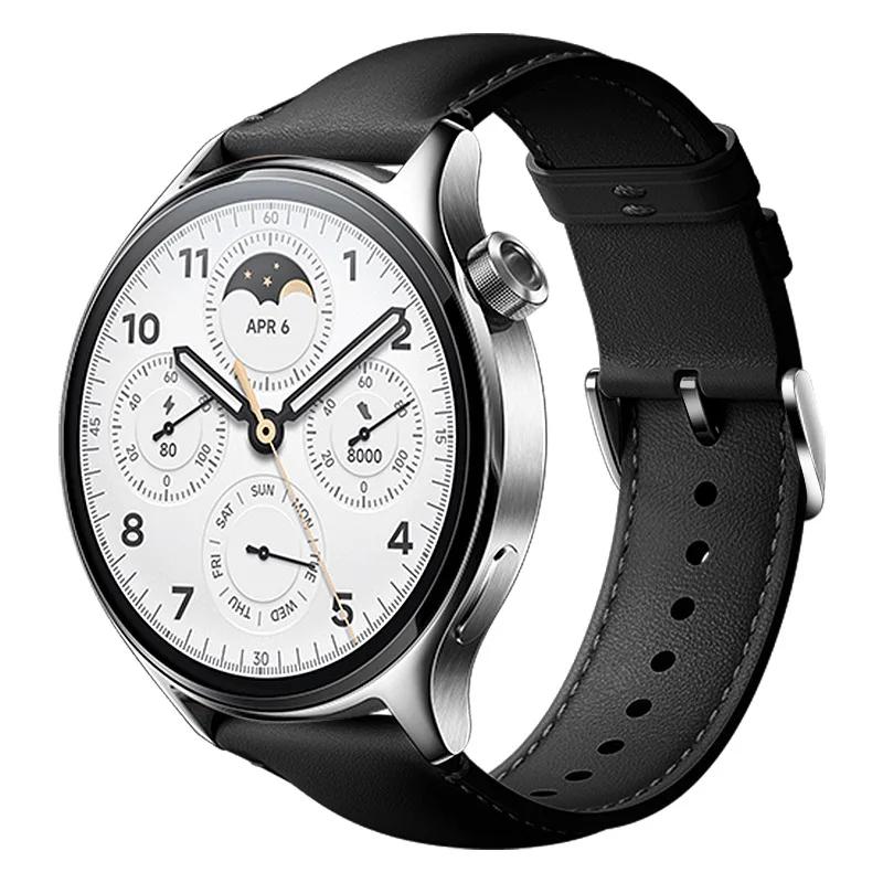 22MM Leder Sportarmband für HUAWEI Watch GT3 4 5 Xiaomi Watch S4/S4 Sport/S3 Weiches Armband für Xiaomi Watch Series S2/S1 Pro Farbband Zubehör Xiaomi Watch S1 Pro schwarz