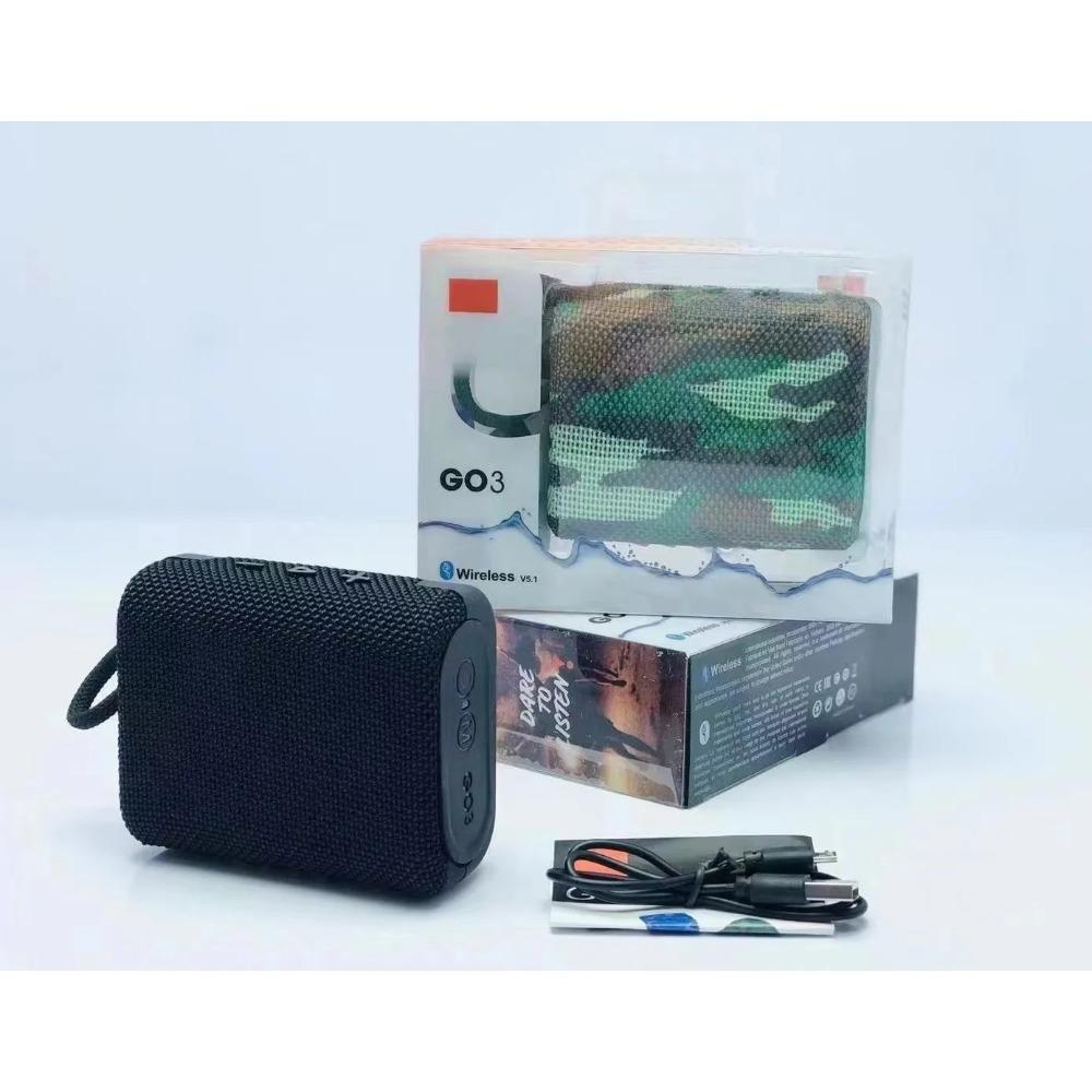 Go 3 Lautsprecher Tragbarer Bluetooth-Lautsprecher Bass Caixa De Som Bluetooth Mini Wireless Sound Box Subwoofer Heimkino Musikzentrum schwarz
