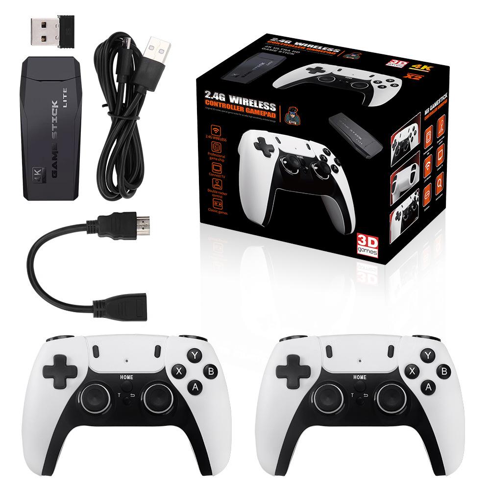 M8 PRO-Spielekonsole 64G, über 20.000 integrierte Spiele, 4K-HDMI-TV-Ausgang mit zwei 2,4-G-Wireless-Controllern, nostalgischer Gamestick, Weihnachtsgeschenk für Kinder 64GB