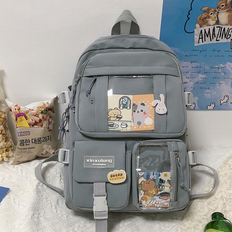 Schultaschen für Mädchen und Kinder Grundschüler Niedlich Einfarbig Mittelschüler Unterstufenschüler Rucksack