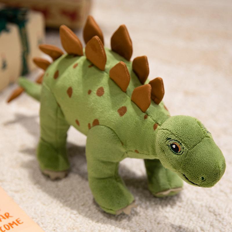 Simulation Dinosaurier Tyrannosaurus Rex Puppe Plüschtier Brontosaurus Triceratops Puppe Beruhigende Stoffpuppe für Kinder 75cm Stegosaurus (0.45kg)