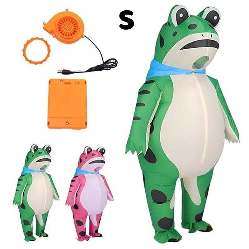 Lustiges Froschkostüm Partykostüm Zeichentrickfigur Cosplay Kostüm Aufblasbares Kostüm Froschanzug A2