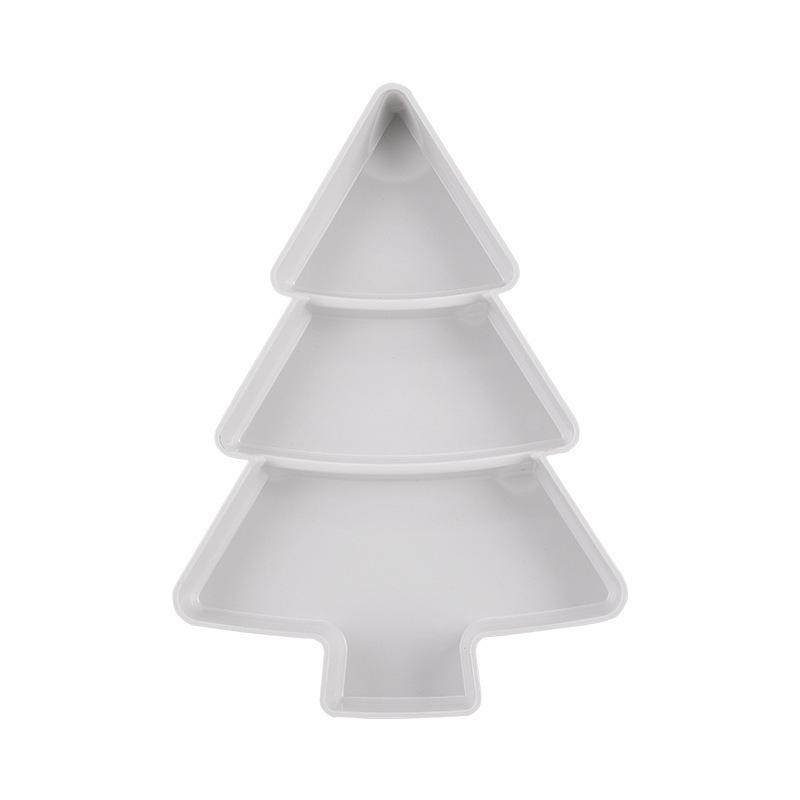 Weihnachtsbaum Obstteller Heiraten Weihnachtsfeier Dekorationen für Zuhause Navidad Noel Natal Weihnachtsgeschenke Frohes Neues Jahr 1PCS weiß