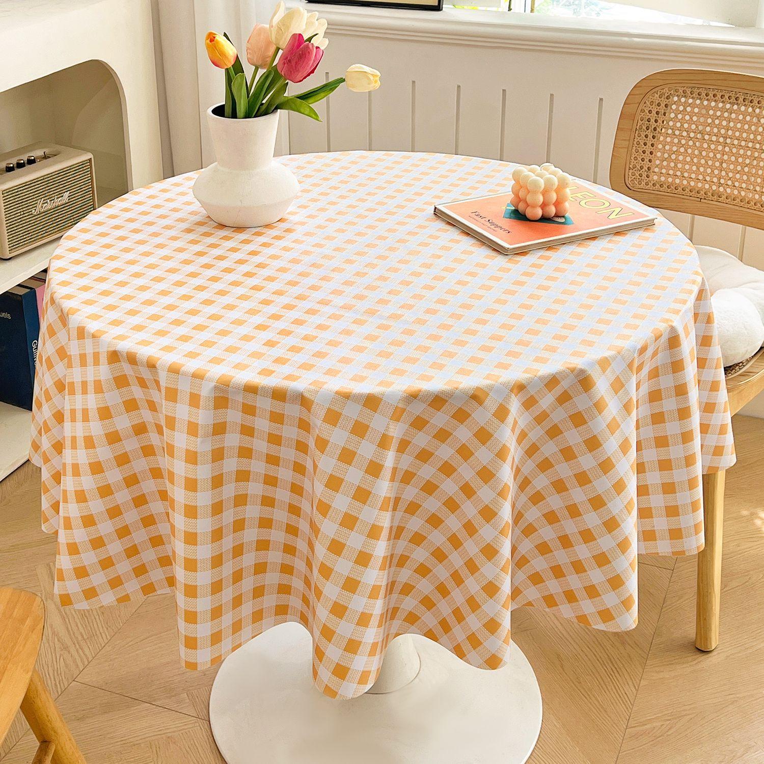 Runde Tischdecke Hochwertig Waschfrei Ölfest Wasserdicht Hitzebeständig Tischdecke Tischdecke Runde Tischdecke Runder Tischläufer 90*90cm