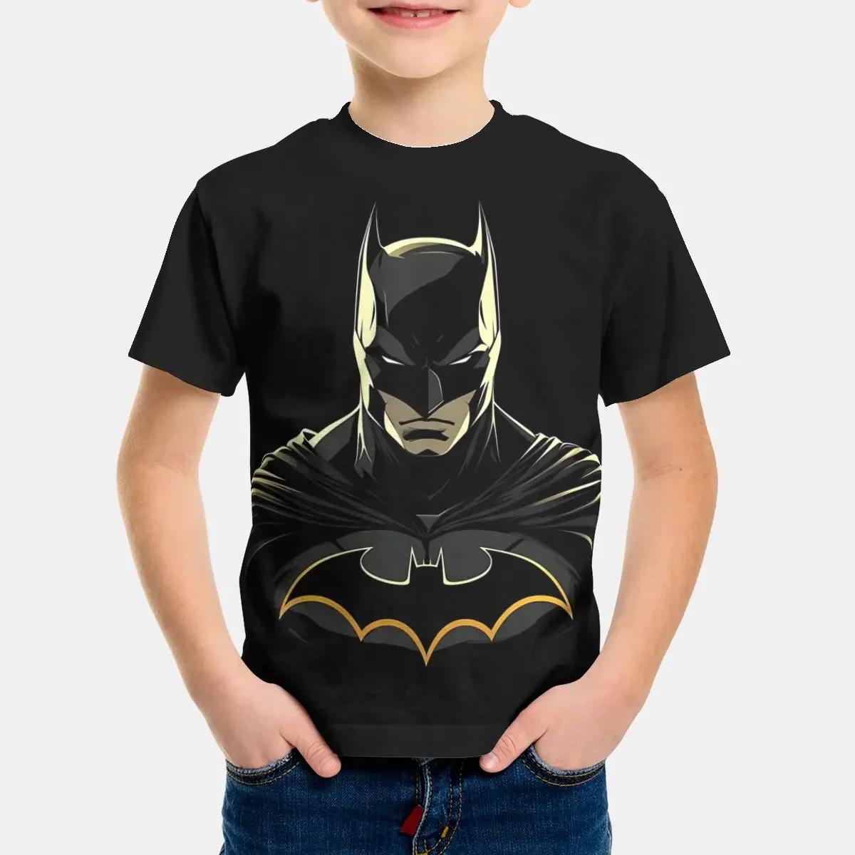Superheld 3D-Druck Babykleidung 5 bis 14 Jahre Männlich Outdoor-Kleidung für Batman Kinder Junge Mädchen Kind T-Shirt Oberteile Hemden 130