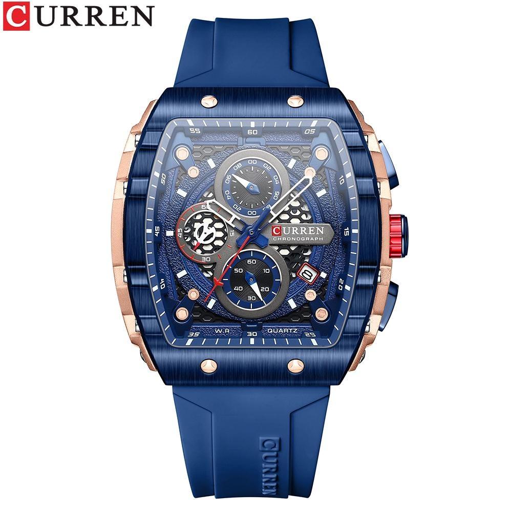 Curren 8442 Herrenuhr Six Pin Quarzband Herrenuhr Mode Sport Herrenuhr navy blau