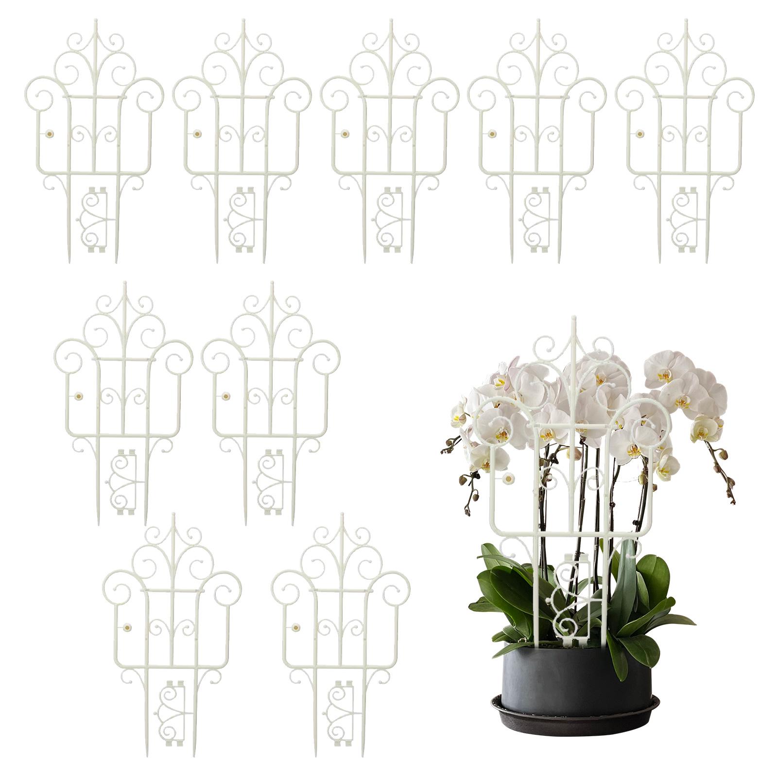 10 Stück Gartenzaun Rustikal Kunststoff Gartenzaun Einfassungen Spleißbar Dekorativ Rasen Blumenbeete White-10pcs weiß