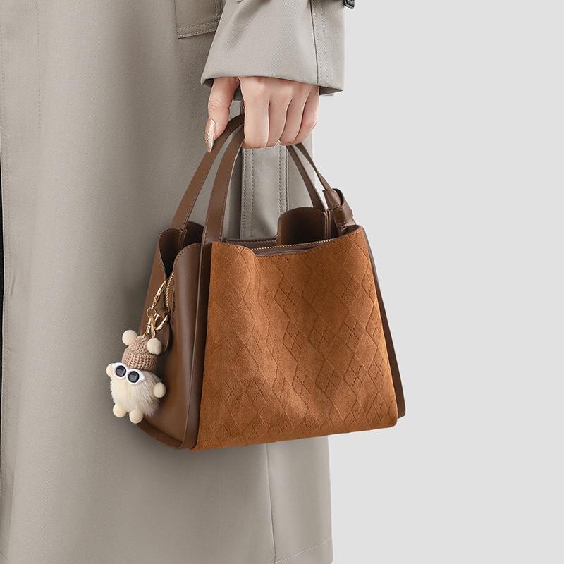 Eimer Tasche Damen Neue Umhängetasche Tragetasche Damen Tasche High-End Einzel-Schulter Mutter Tasche gray