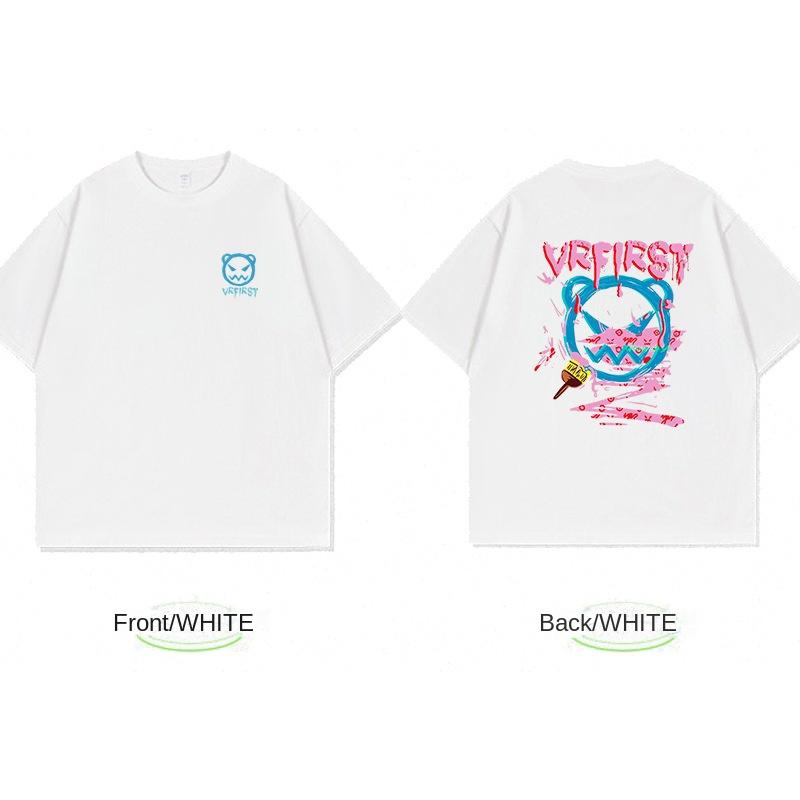 Sommer Neues Kurzarm Herrenmode Marke Weißes Baumwoll-T-Shirt Teenager Übergröße Schlicht Lässig Halbarm Oberteil XXXL white