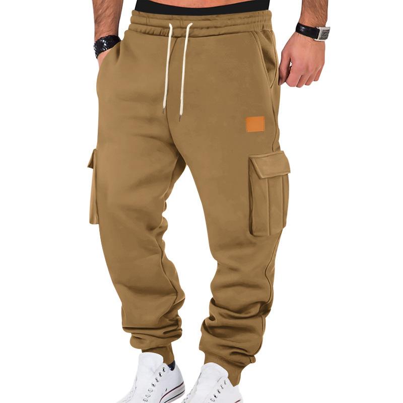 Neue Herren Herbst- und Winter-Sport- und Freizeithose Herren-Sport-Mehrfach-Taschen-Arbeitshose Jogginghose Herren XXXL kamelfarben