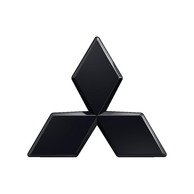 ABS Auto Logo Frontgrill Heckklappen Emblem Lenkrad Aufkleber Für Mitsubishi Pajero Outlander XL Montero Lancer Triton l200 145mm schwarz