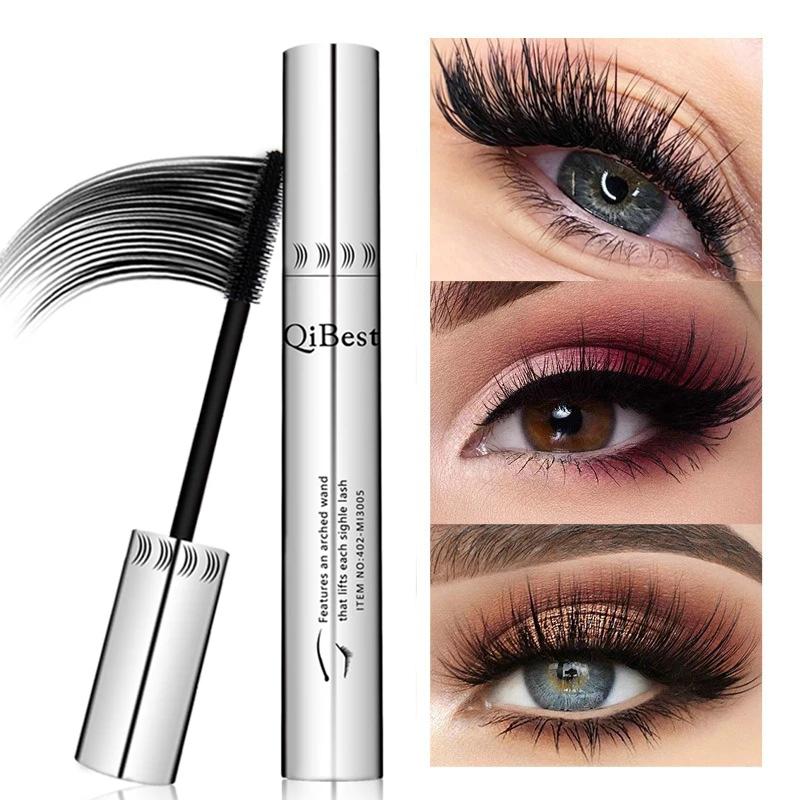 4D Silk Fiber Wimpern Mascara Wasserdicht Rimel 3d Mascara Für Wimpernverlängerung Schwarz Dicke Verlängerung 4d Rimel Make-Up Kosmetik schwarz