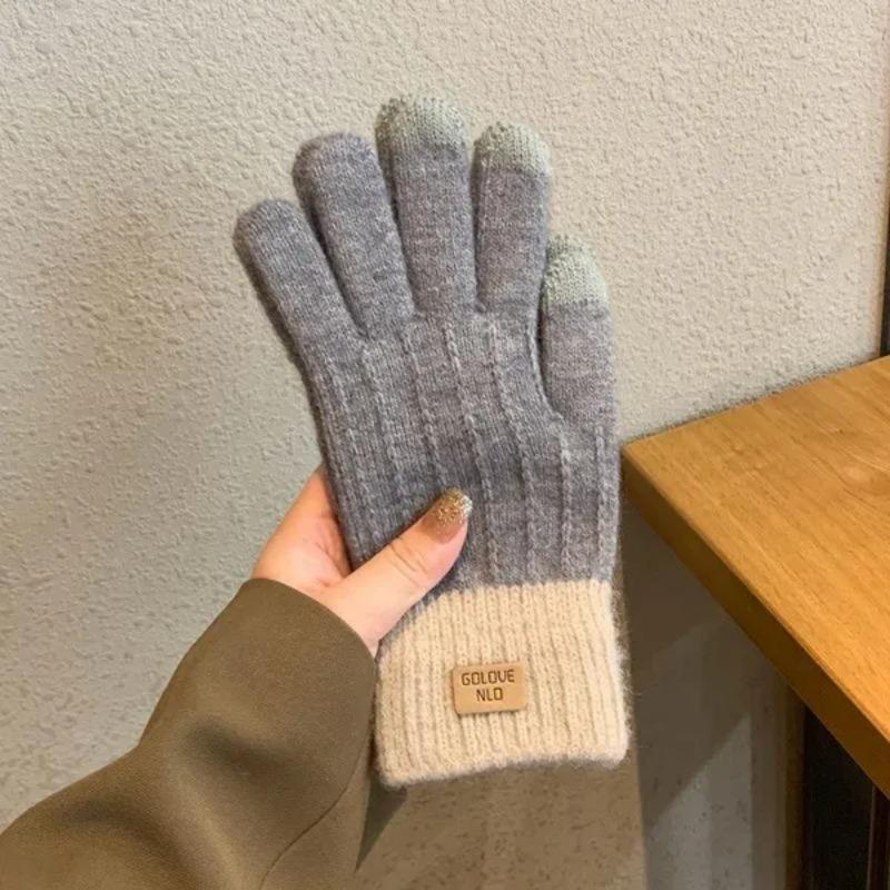 Mode frauen winter handschuhe warm Imitation kaschmir gestrickte herbst winter handschuhe für frauen männer outdoor ski handschuhe