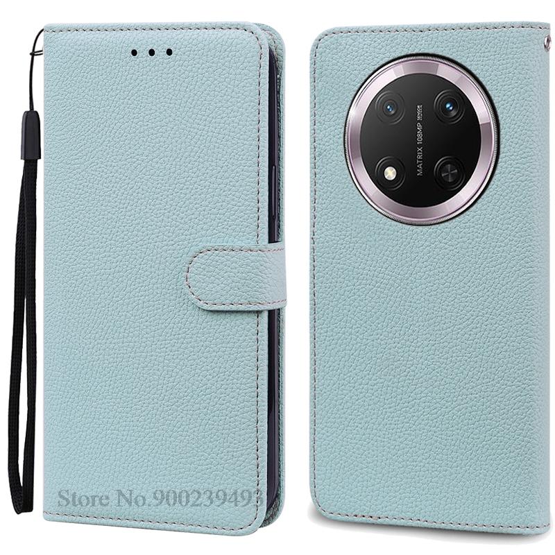 Für Honor Magic 7 Lite Hülle Brieftasche Leder Klapphülle Für Honor Magic7 Lite 5G Hülle Handy Coque Für Honor Magic 7 Lite Hülle Etui Honor Magic 7 Lite hellblaue
