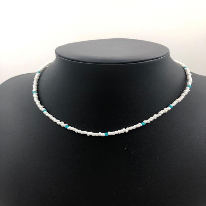 Einfache Perlen Strang Halskette Frauen String Perlen Kurze Halsband Halskette Schmuck Halsbänder Halskette Geschenk 1pc