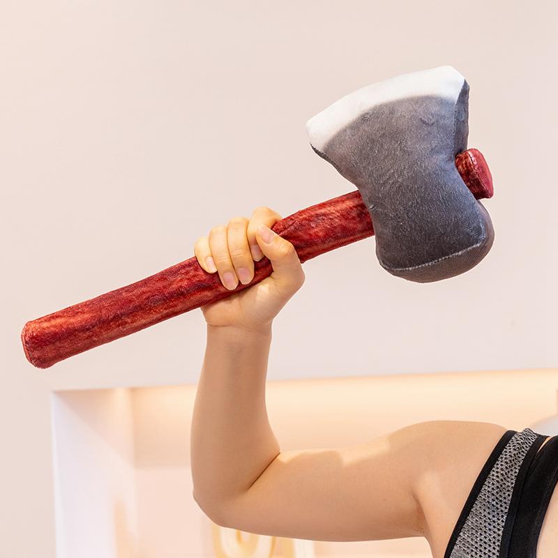 40cm Simulation Werkzeug Plüschpuppe Lebensecht Axt Klaue Hammer Plüschtier Heimdekoration Geschenk für Jungen und Mädchen about 40cm