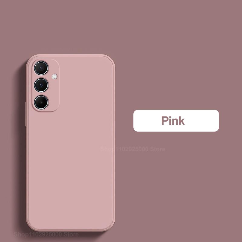 Für Samsung A55 A15 A54 Hülle Weiche Flüssigsilikon-Telefonhüllen für Samsung Galaxy A55 A15 A54 5G Stoßfeste Abdeckung für Samsung A55 For Samsung A55 5G rosa