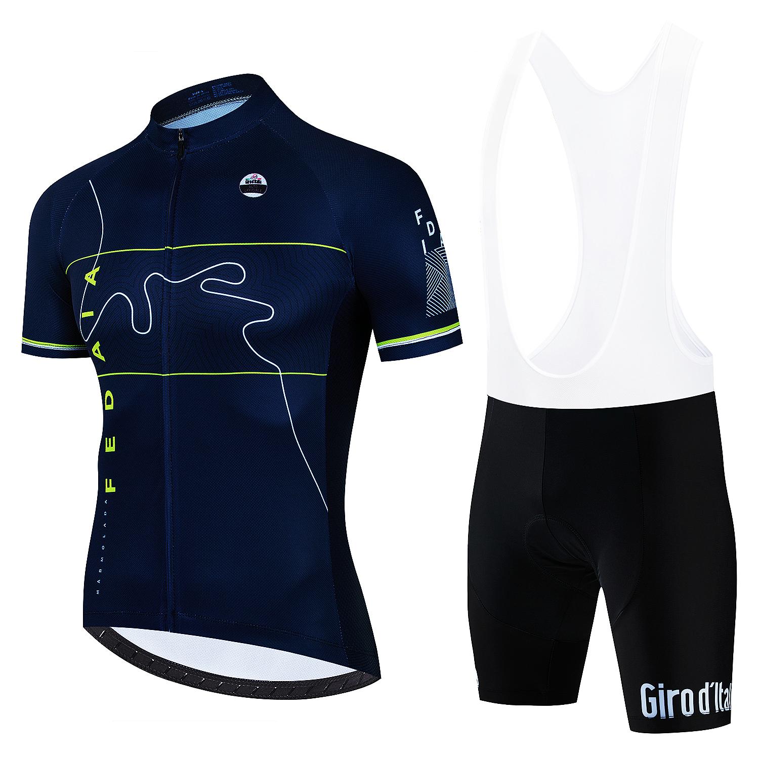 2025 Radsport-Set Sommer Herren Radtrikot Set Atmungsaktiv Schnelltrocknende Fahrradbekleidung Radbekleidung Kurze Fahrradtrikots XL