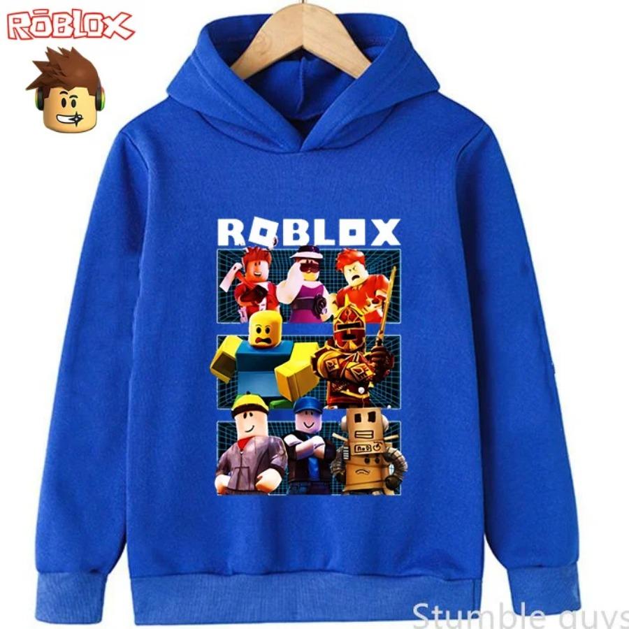 Kinder Roblox 3-12J Herbst Sweatshirt Mode Hoodie 3D Spielcharakter Druck Jungen Mädchen Freizeit Sportbekleidung 120 blue