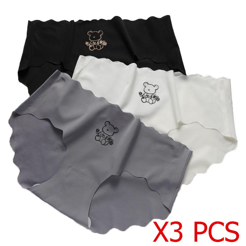 Neue Mädchen Teddybär Dünne Ice Silk Unterwäsche Höschen Nahtlose Atmungsaktive Schlüpfer Damen Baumwolle Schritt Dreieck Unterwäsche Slips Unterhosen XL