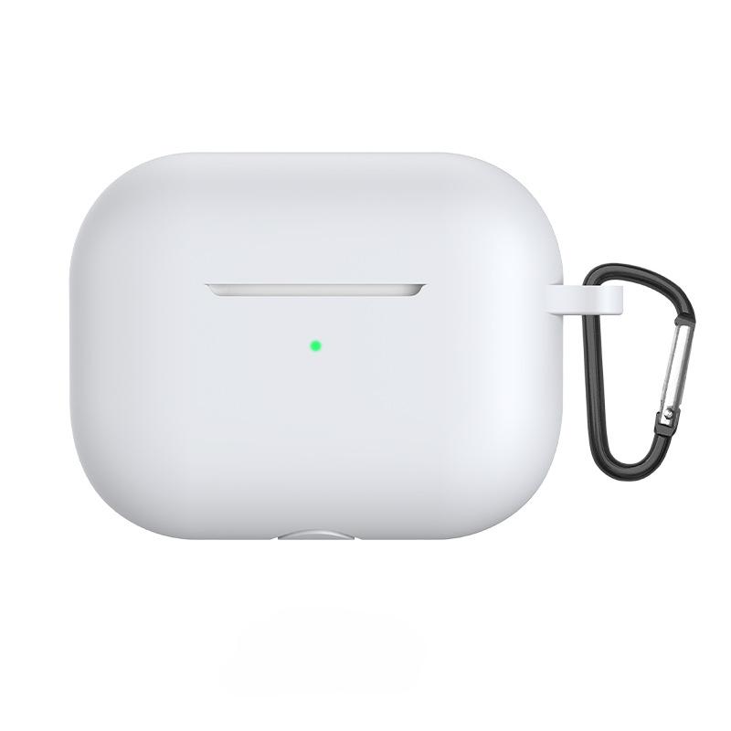 Für Apple Airpods Pro Kopfhörer-Schutzhülle Silikonhülle Niedliche Hülle Siamesisches Silikon Reine Farbhülle für Apple Airpods Pro weiß