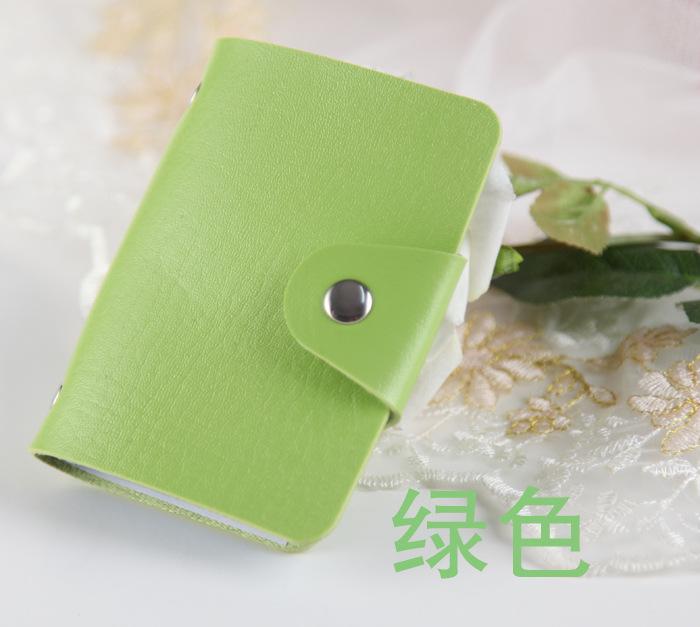 24Bits PU-Lederetui, Kartentasche, Visitenkarte, Reisepass, Organizer, Ausweis, Kreditkartenetui 10.3cm grün